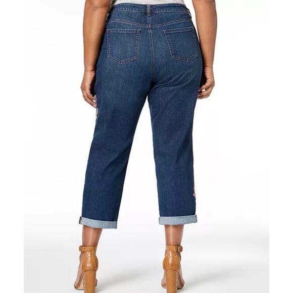 Style & Co. “Botanical Shine” size 16 boyfriend jeans. - Picture 3 of 12